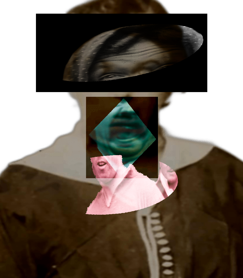 Selfie of a Victorian woman pulling a gas face