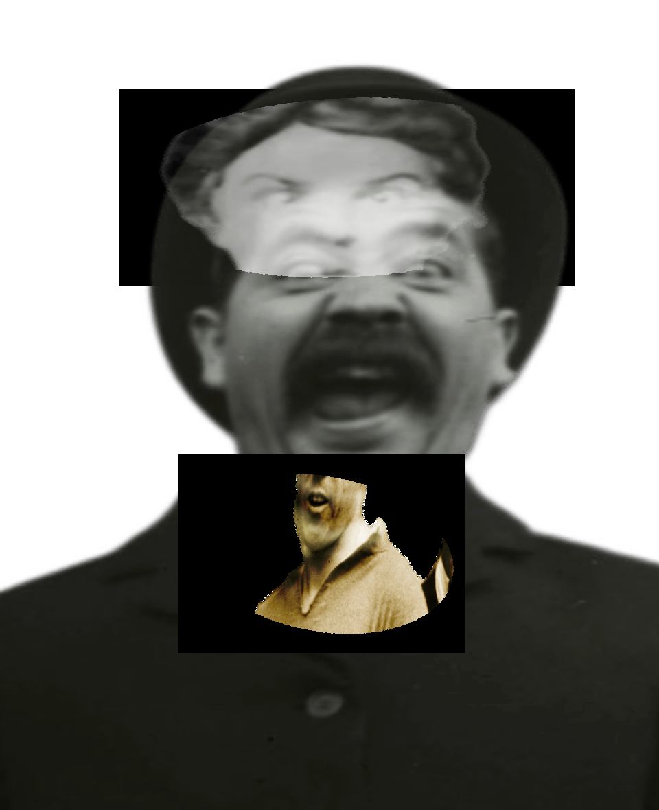 Selfie of a Victorian man, who is making a funny face