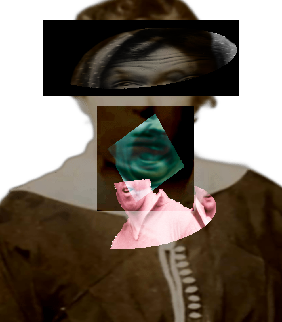 Selfie of a Victorian woman pulling a gas face