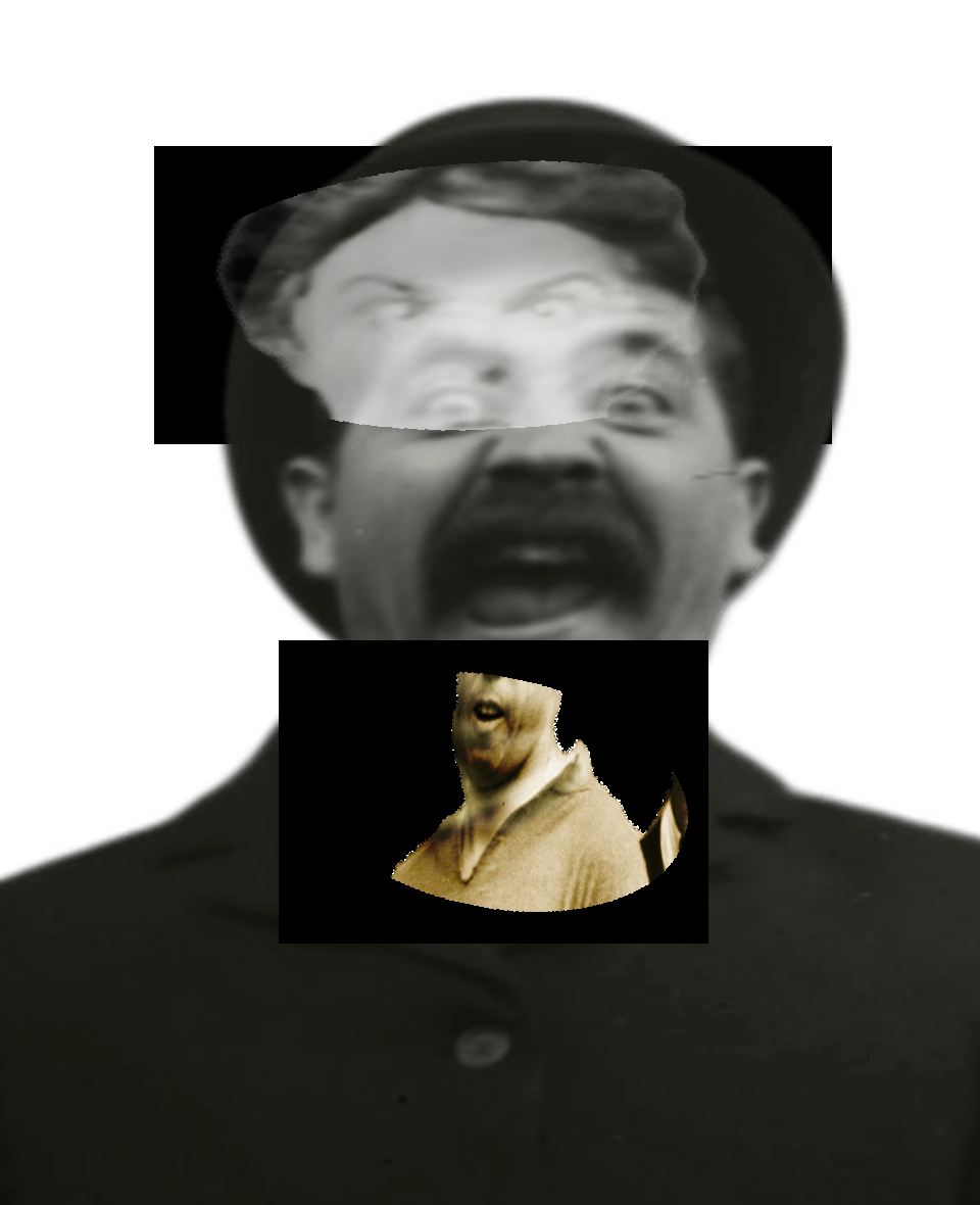 Selfie of a Victorian man, who is making a funny face