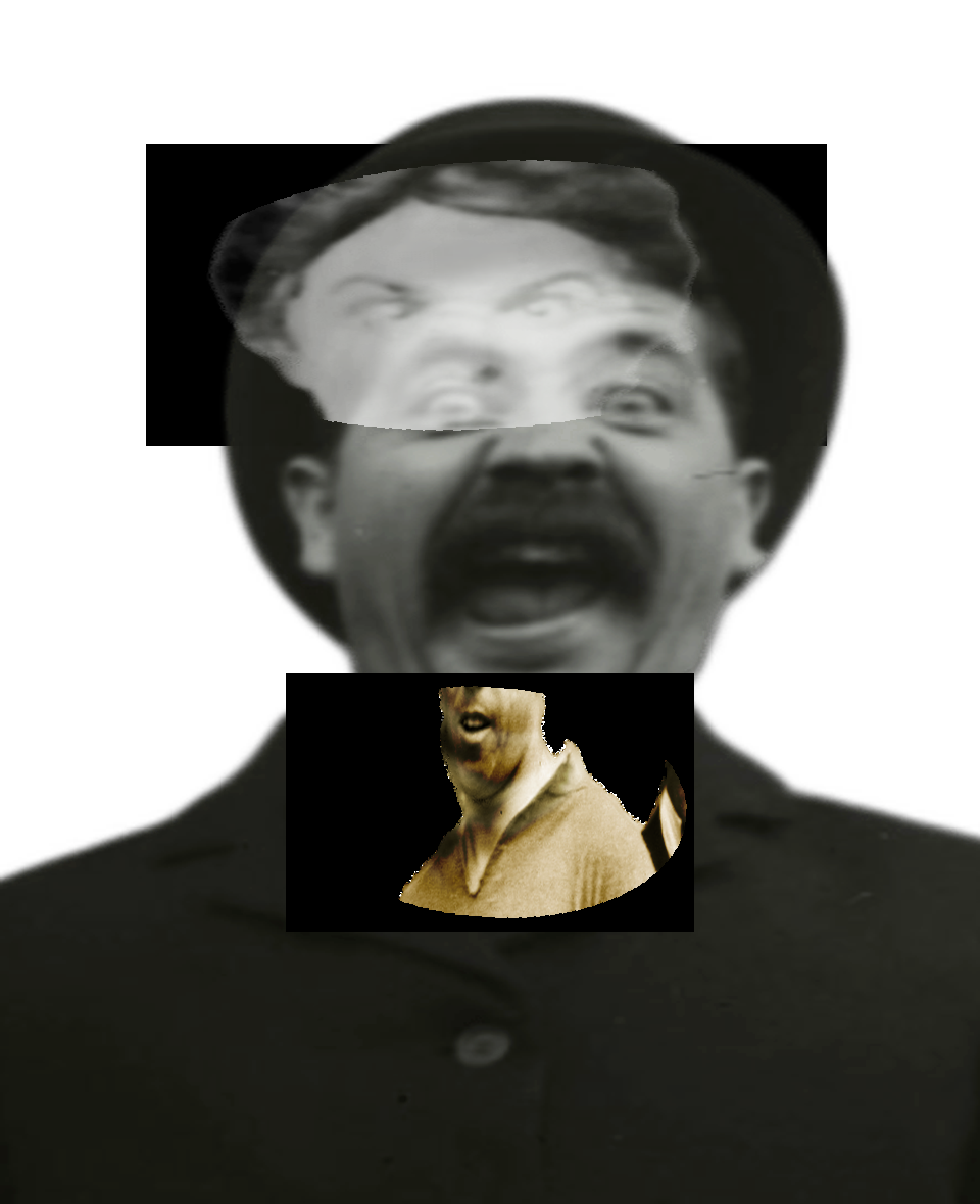 Selfie of a Victorian man, who is making a funny face