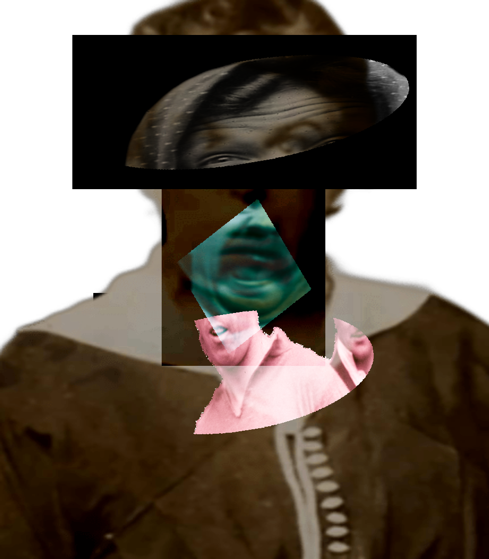 Selfie of a Victorian woman pulling a gas face