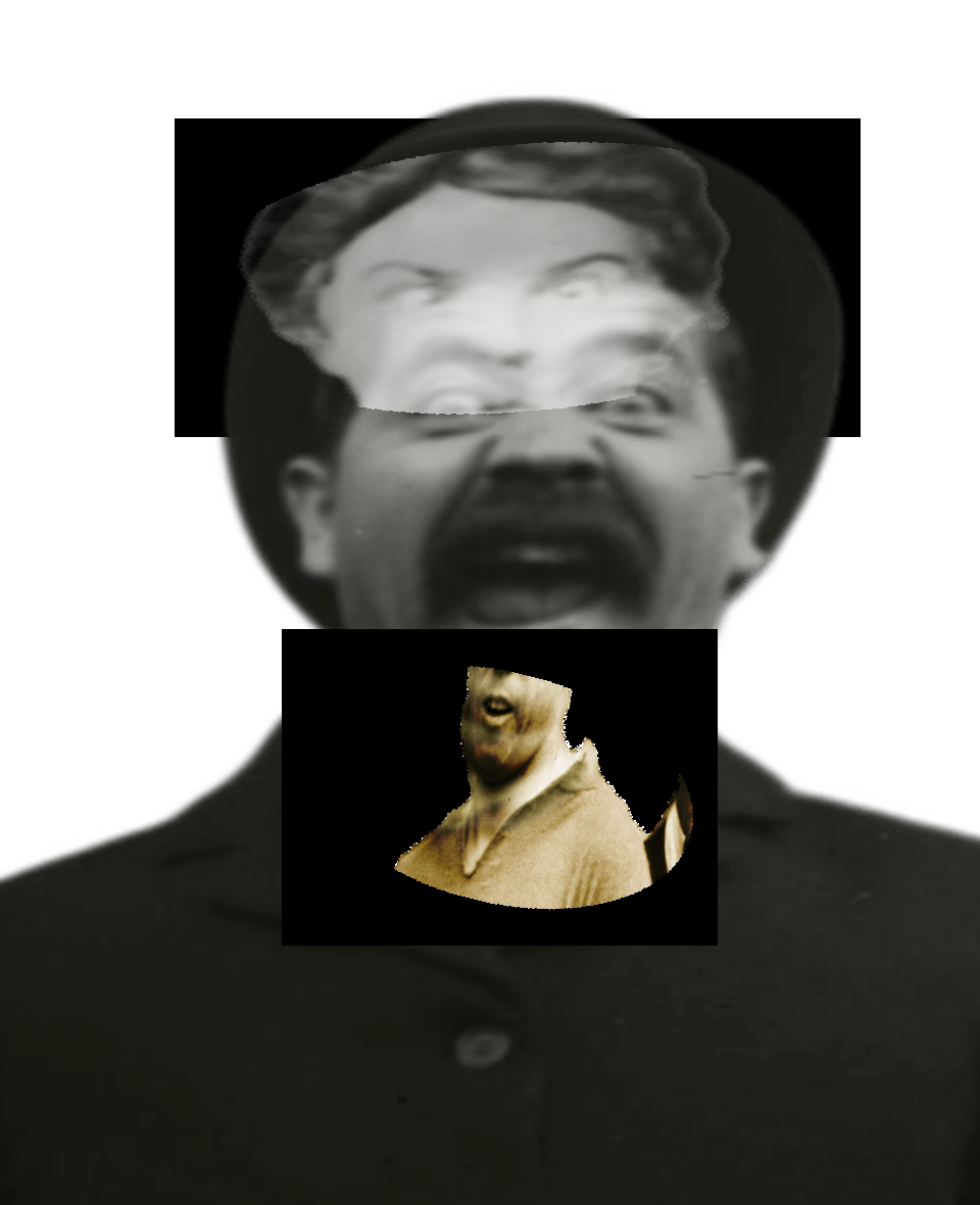 Selfie of a Victorian man, who is making a funny face