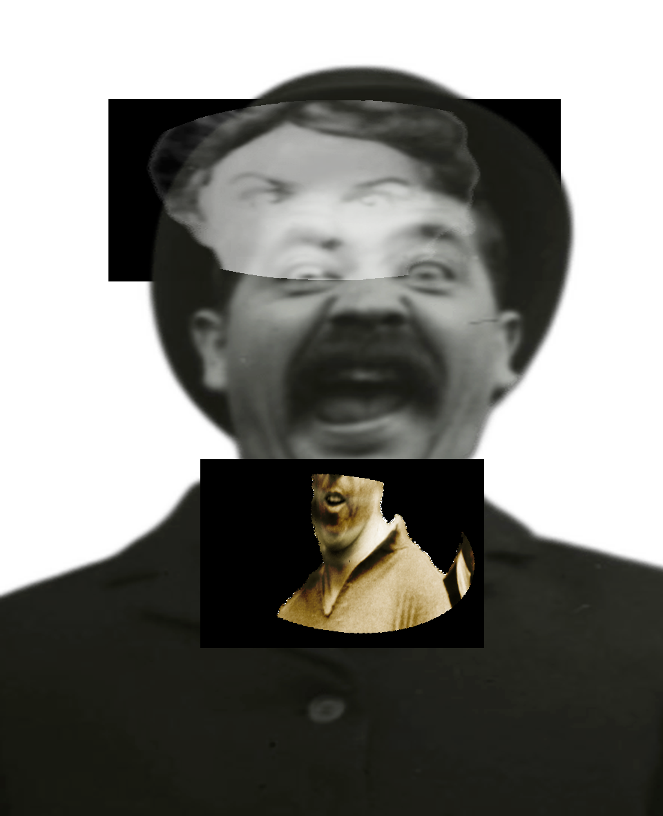 Selfie of a Victorian man, who is making a funny face