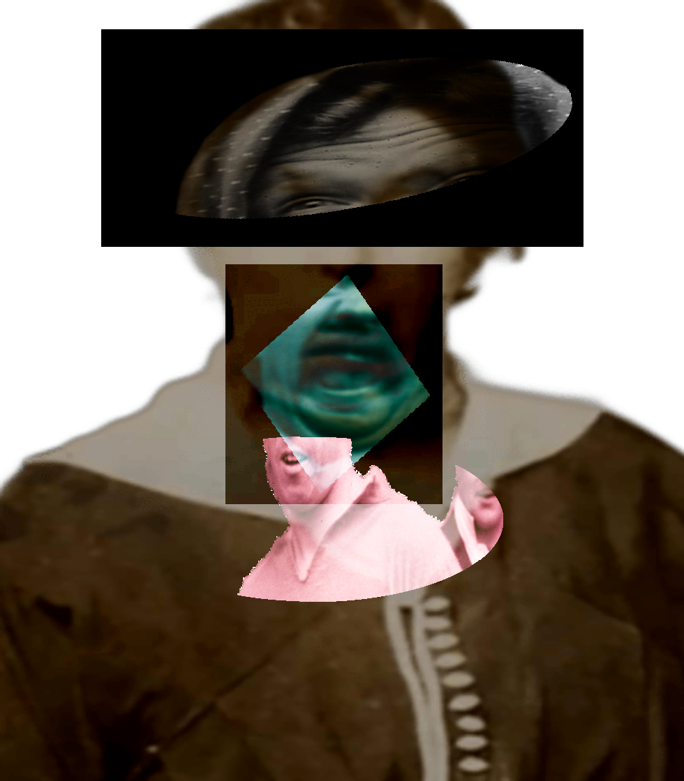 Selfie of a Victorian woman pulling a gas face