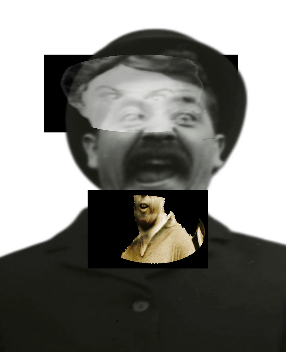 Selfie of a Victorian man, who is making a funny face