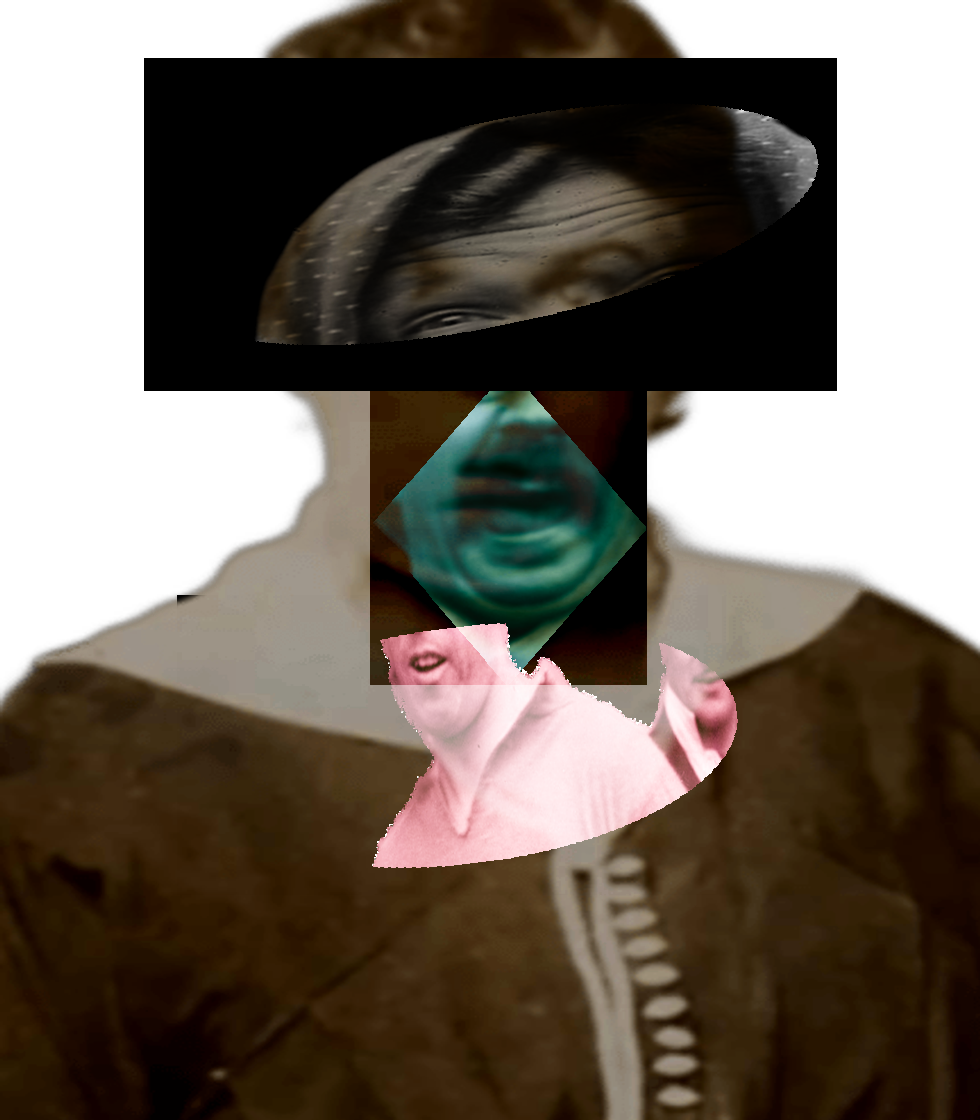 Selfie of a Victorian woman pulling a gas face
