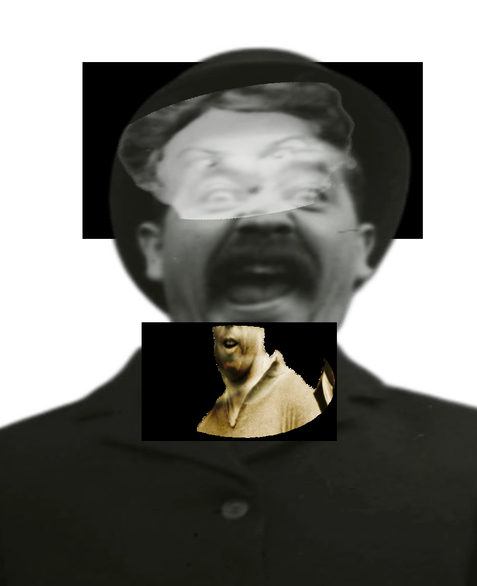 Selfie of a Victorian man, who is making a funny face