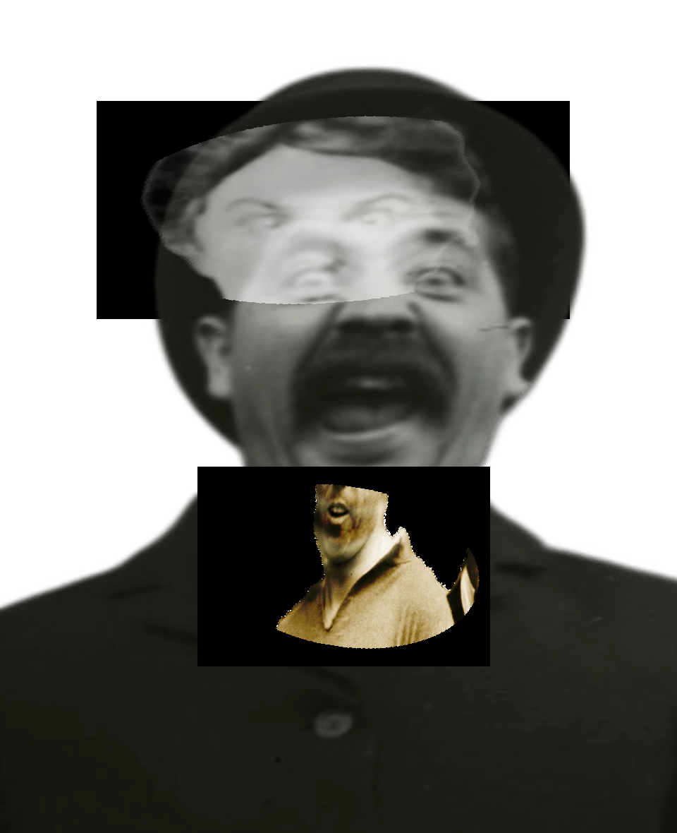 Selfie of a Victorian man, who is making a funny face