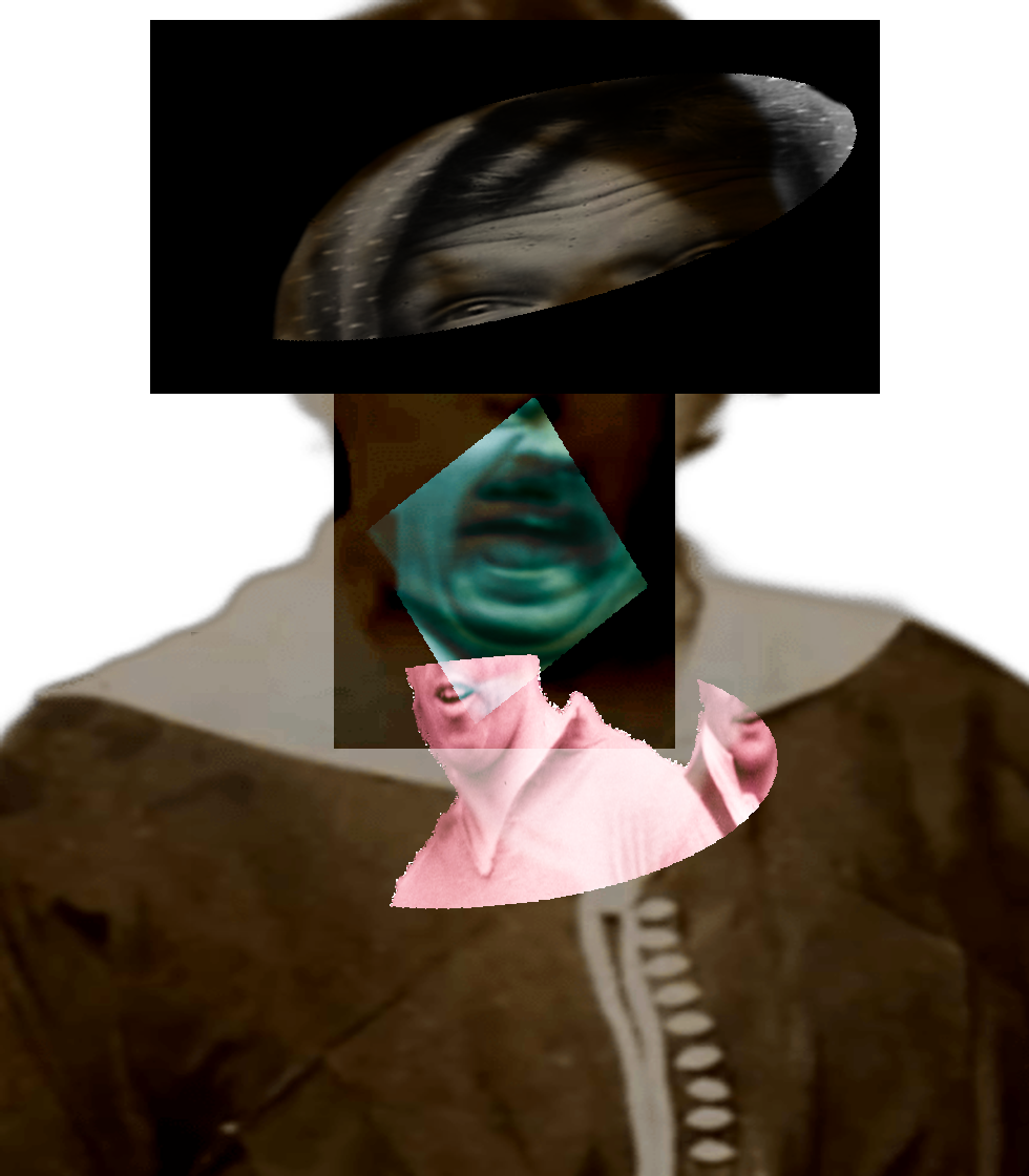 Selfie of a Victorian woman pulling a gas face