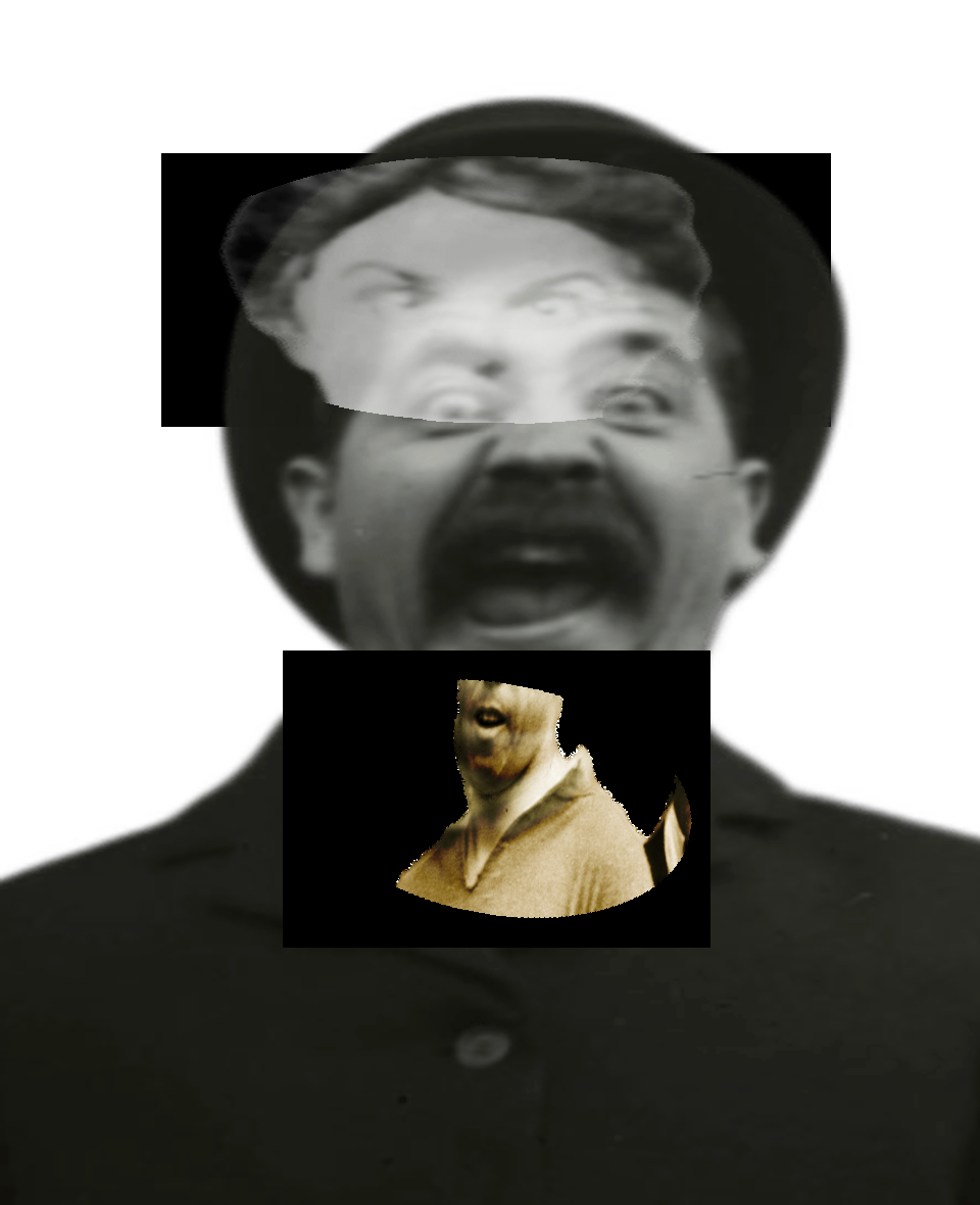 Selfie of a Victorian man, who is making a funny face