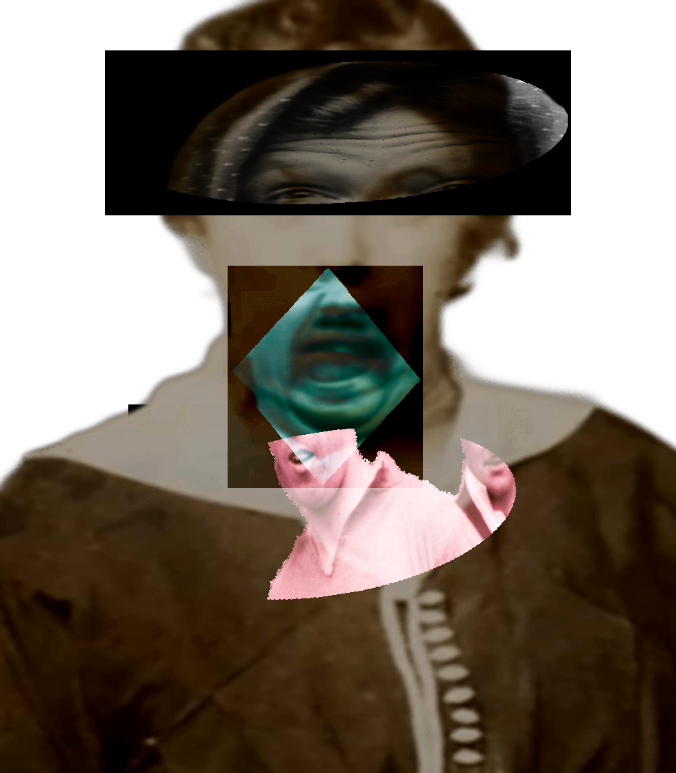 Selfie of a Victorian woman pulling a gas face