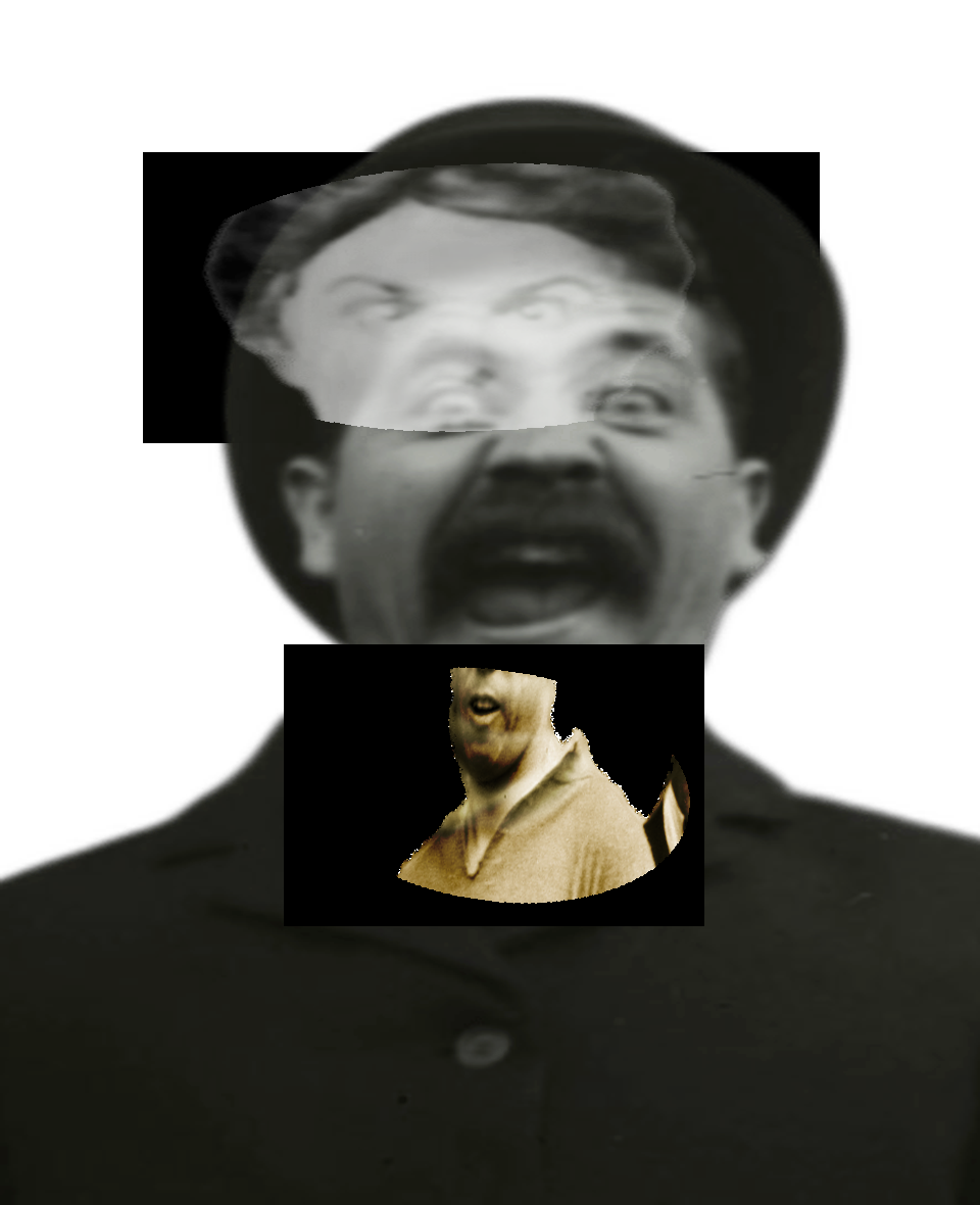 Selfie of a Victorian man, who is making a funny face