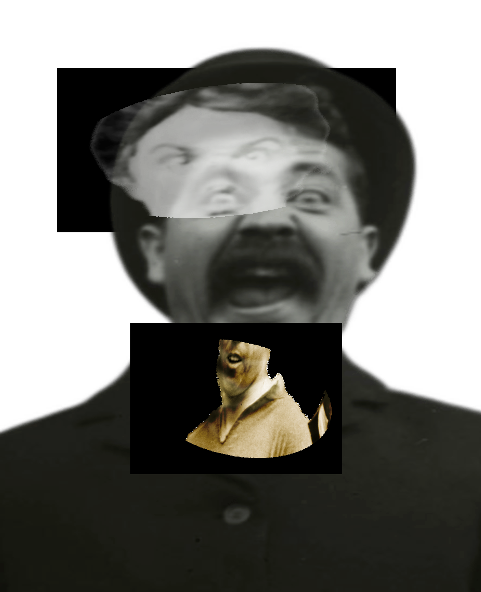 Selfie of a Victorian man, who is making a funny face