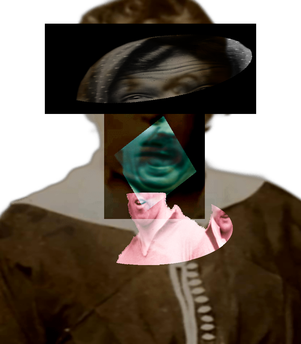 Selfie of a Victorian woman pulling a gas face