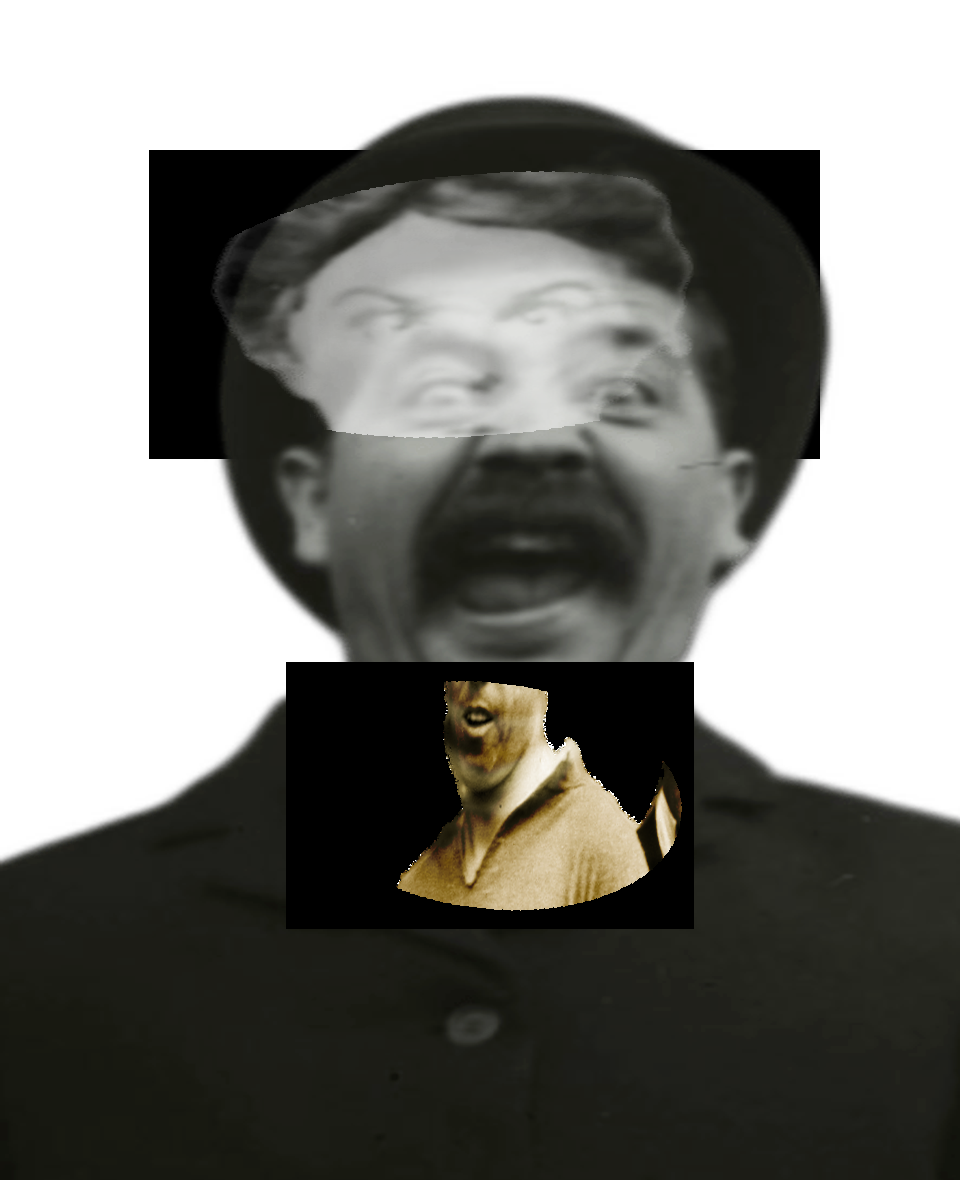 Selfie of a Victorian man, who is making a funny face