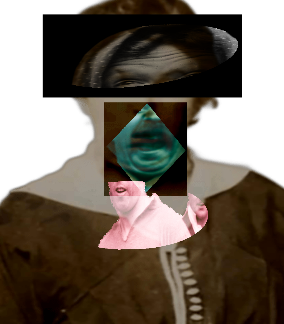 Selfie of a Victorian woman pulling a gas face