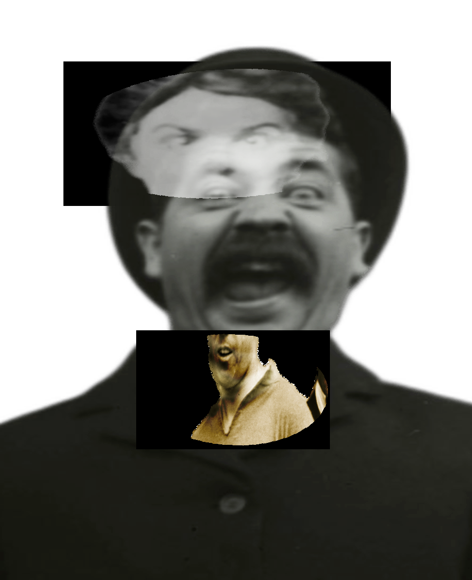 Selfie of a Victorian man, who is making a funny face