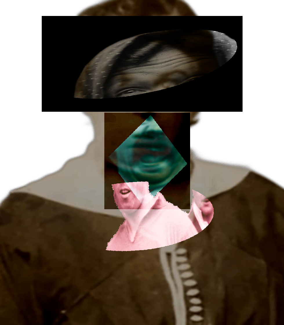 Selfie of a Victorian woman pulling a gas face