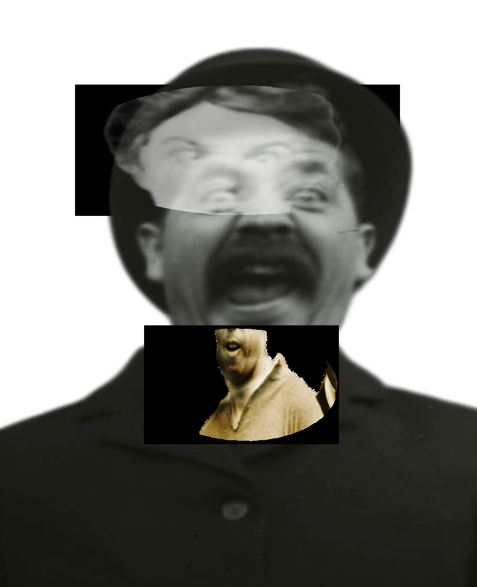 Selfie of a Victorian man, who is making a funny face