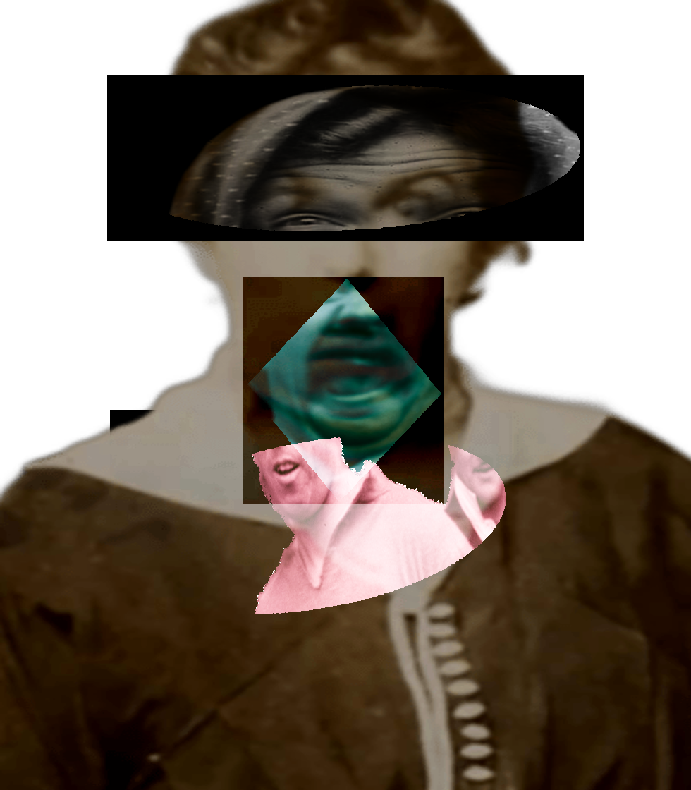 Selfie of a Victorian woman pulling a gas face