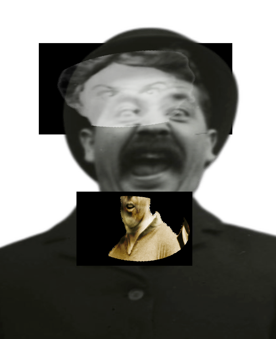 Selfie of a Victorian man, who is making a funny face