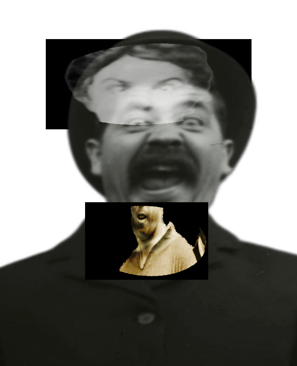 Selfie of a Victorian man, who is making a funny face