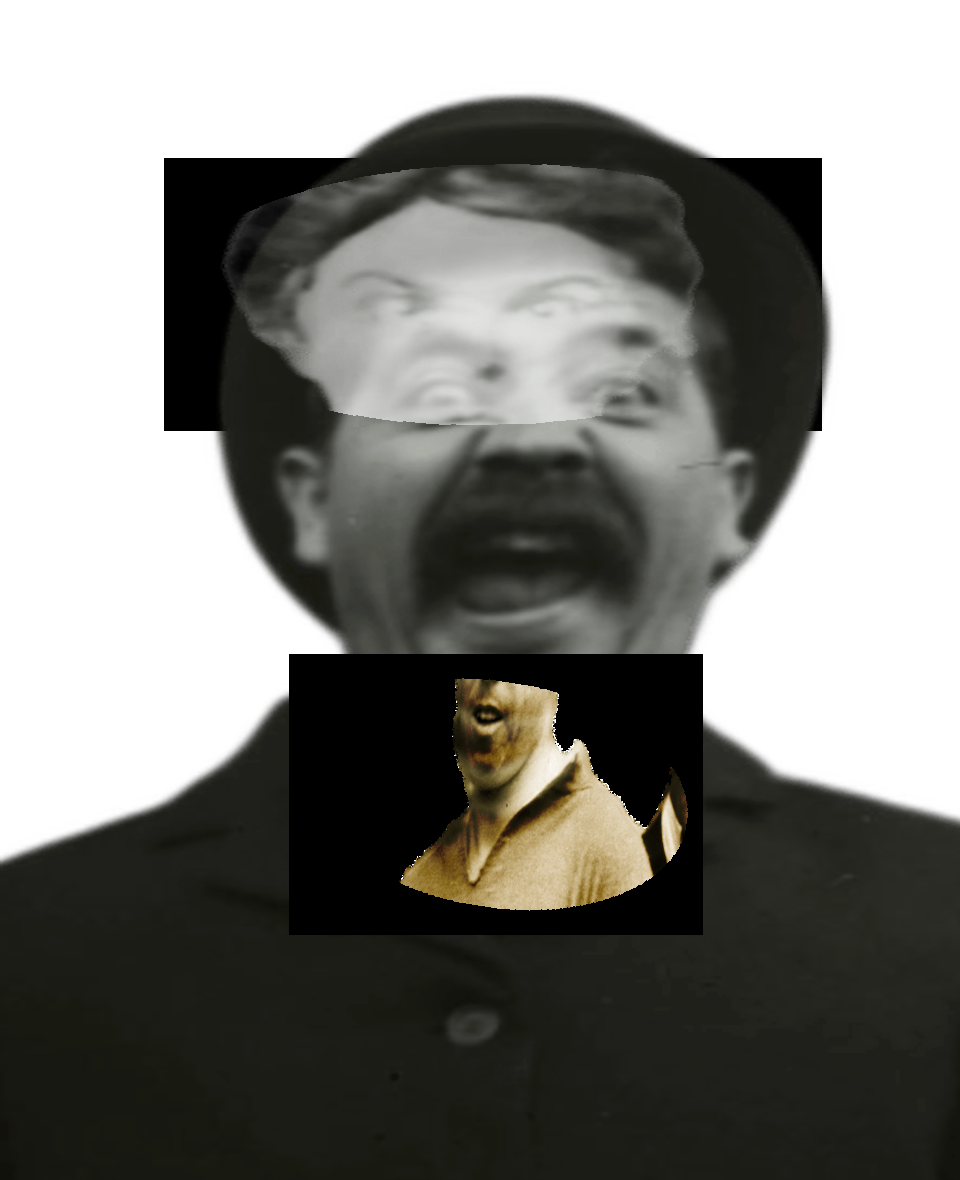 Selfie of a Victorian man, who is making a funny face
