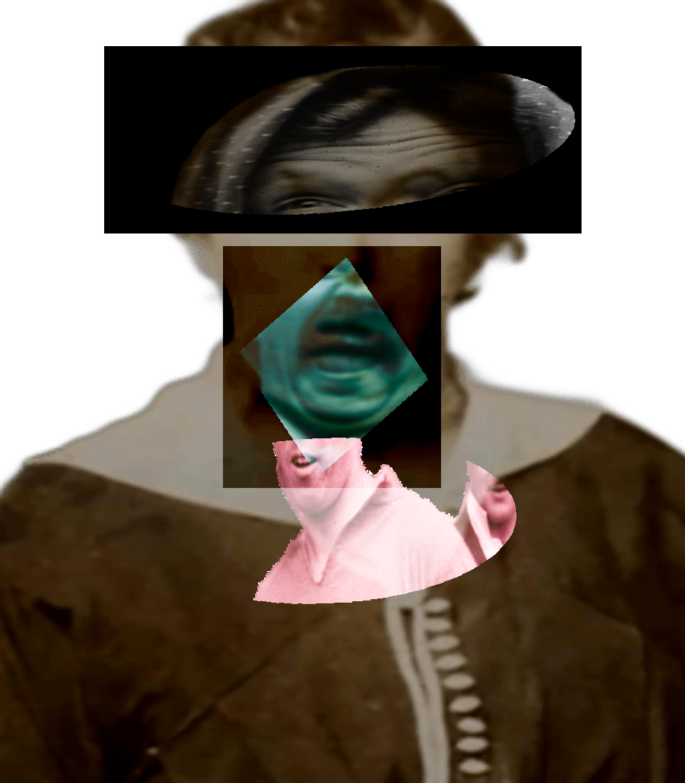 Selfie of a Victorian woman pulling a gas face