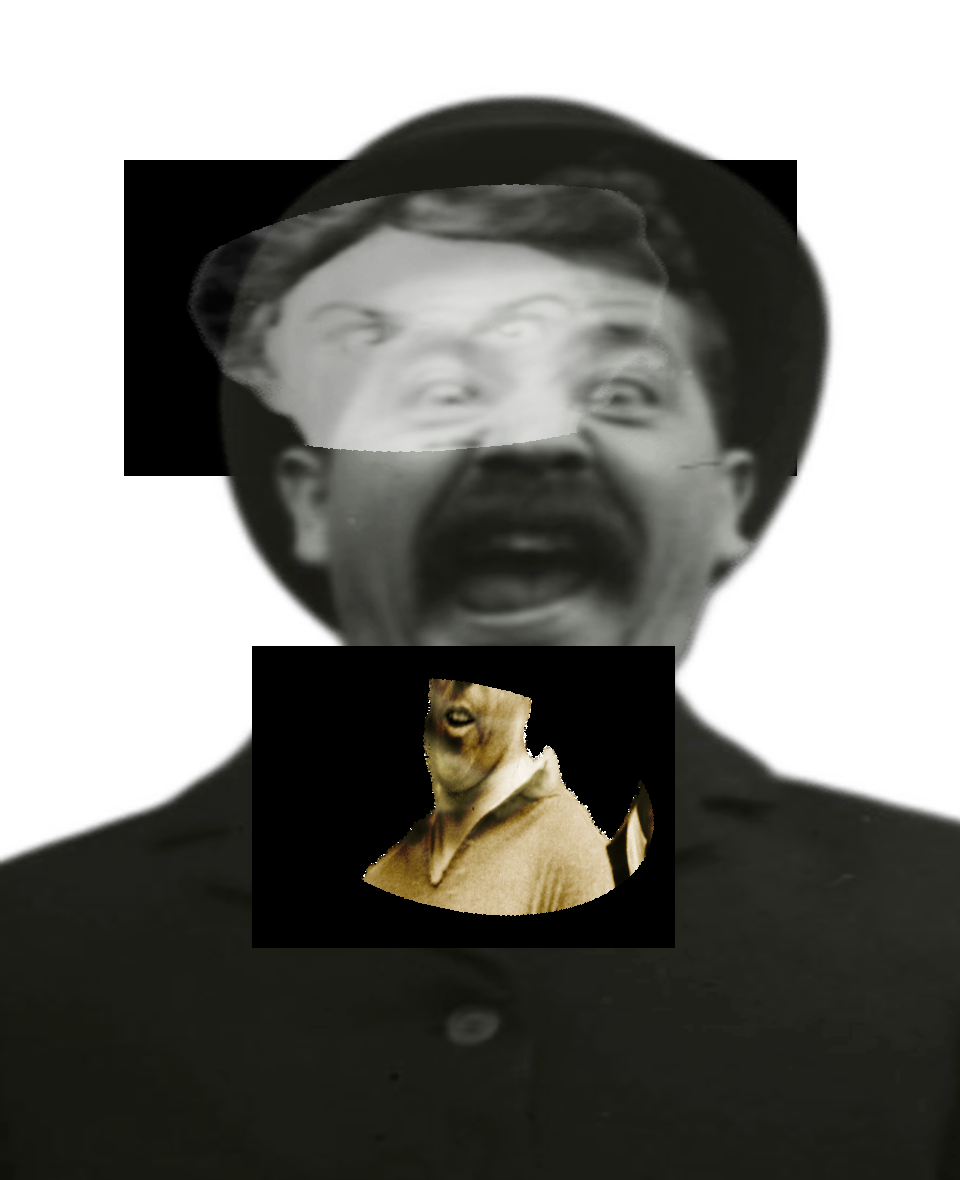 Selfie of a Victorian man, who is making a funny face