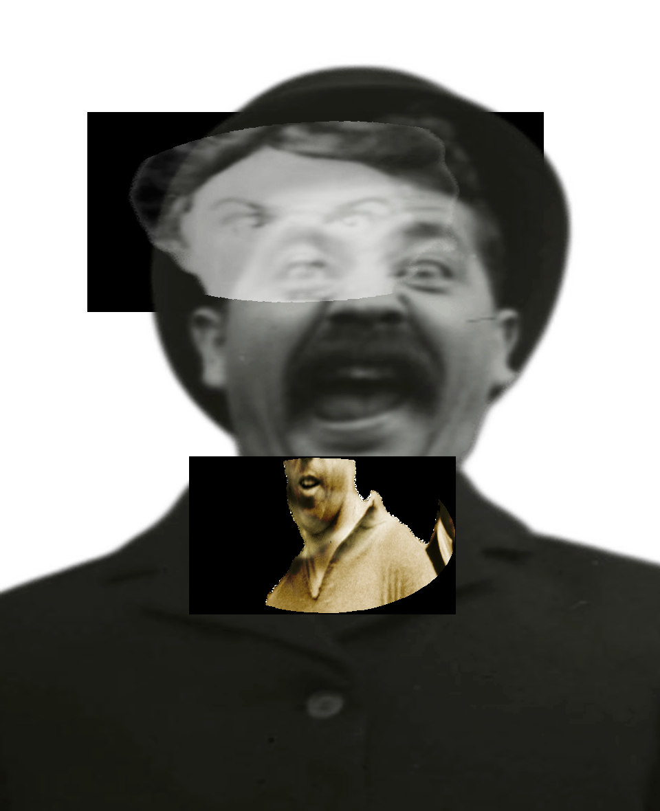 Selfie of a Victorian man, who is making a funny face