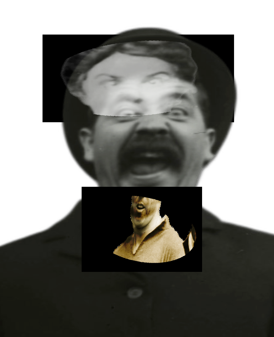 Selfie of a Victorian man, who is making a funny face