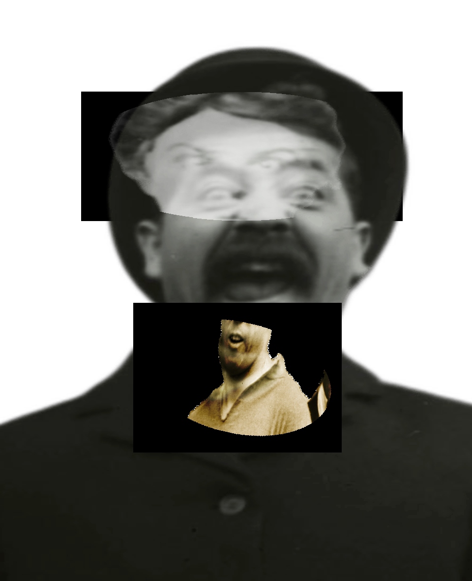 Selfie of a Victorian man, who is making a funny face