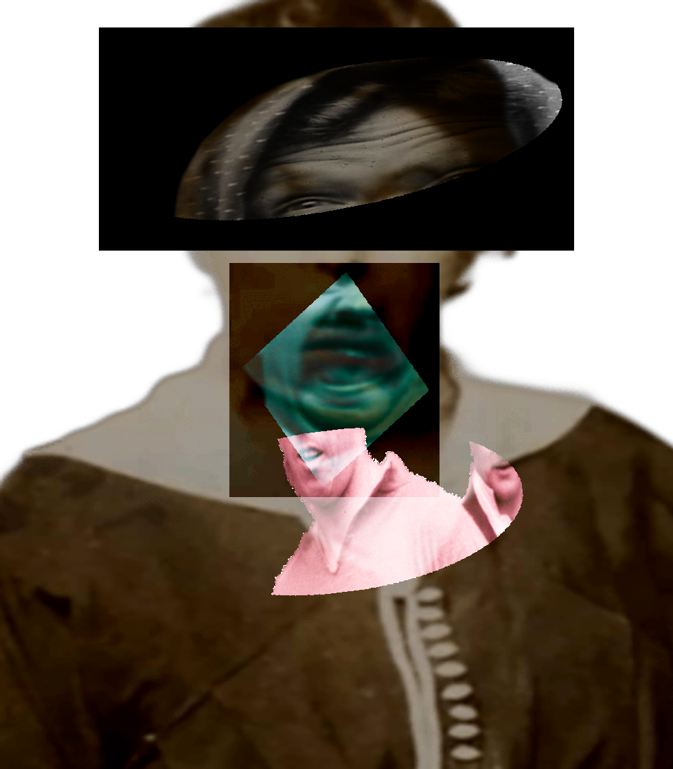 Selfie of a Victorian woman pulling a gas face