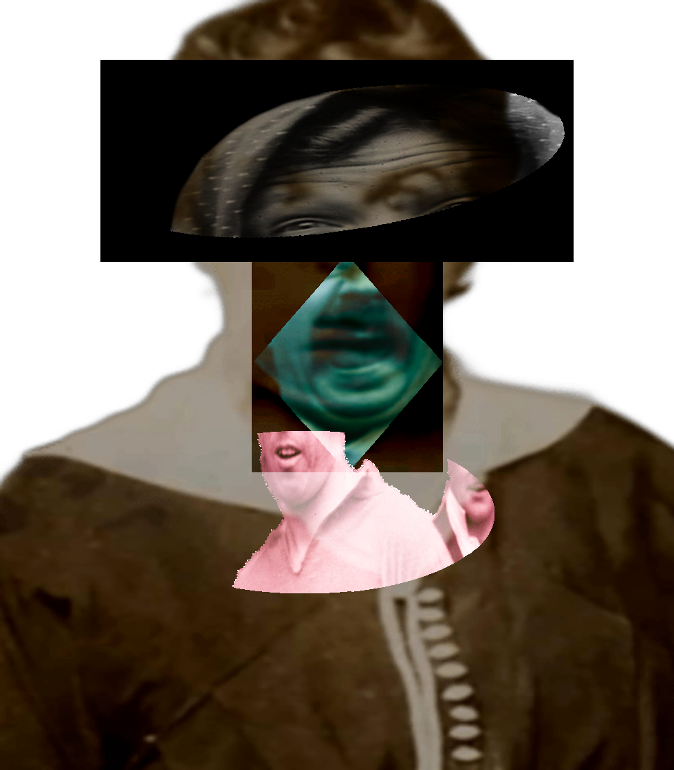 Selfie of a Victorian woman pulling a gas face