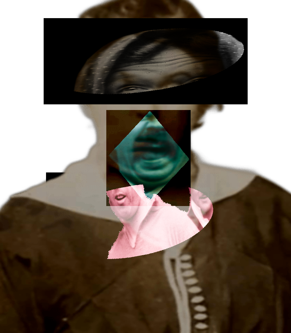 Selfie of a Victorian woman pulling a gas face