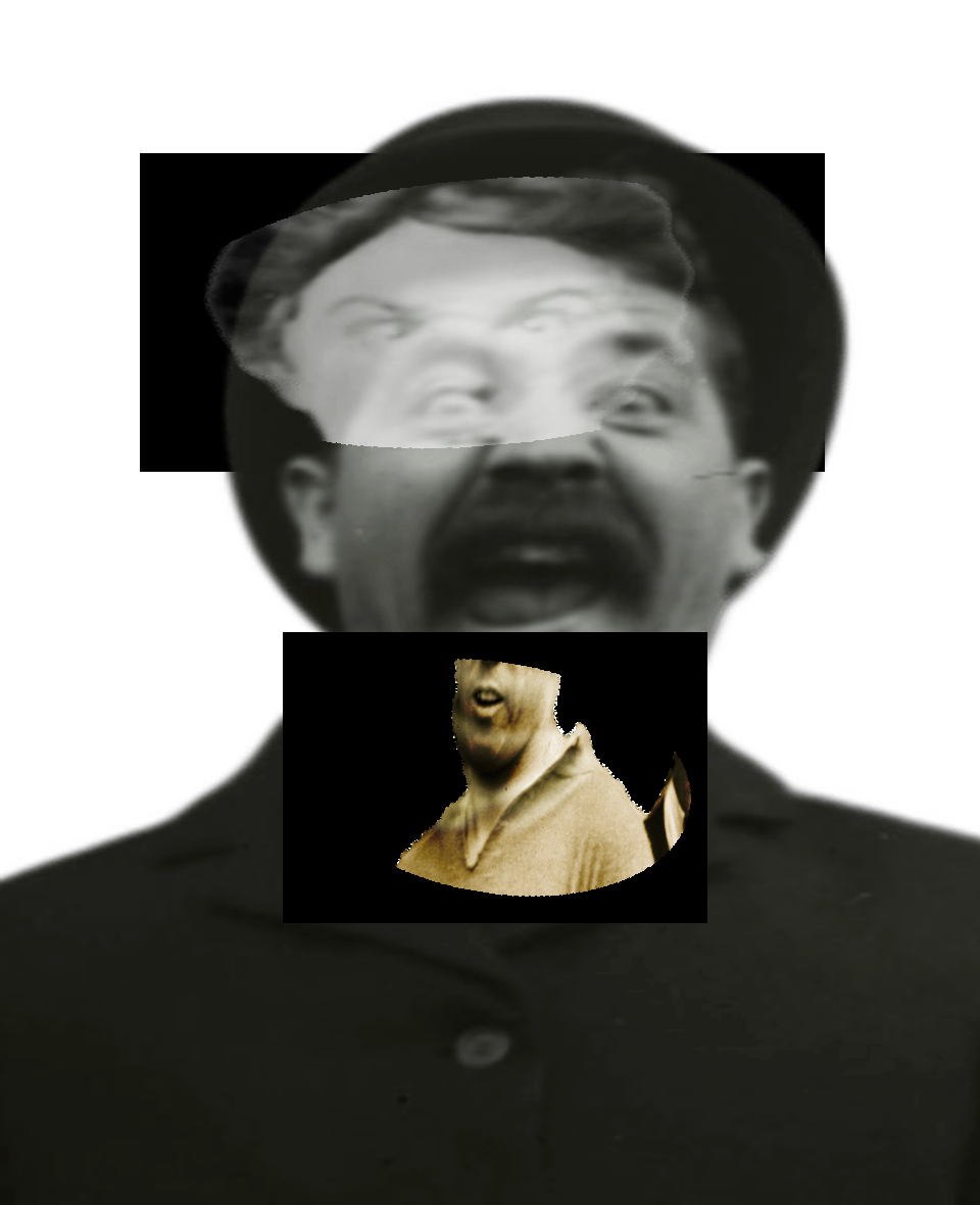 Selfie of a Victorian man, who is making a funny face