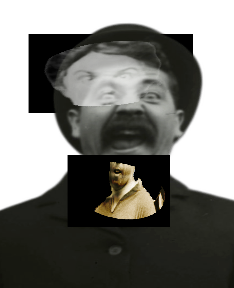 Selfie of a Victorian man, who is making a funny face