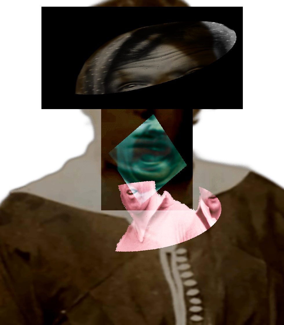 Selfie of a Victorian woman pulling a gas face