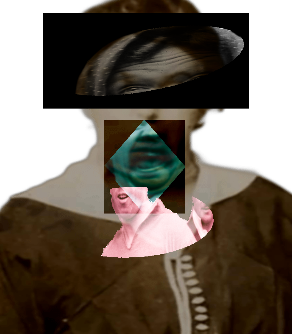 Selfie of a Victorian woman pulling a gas face