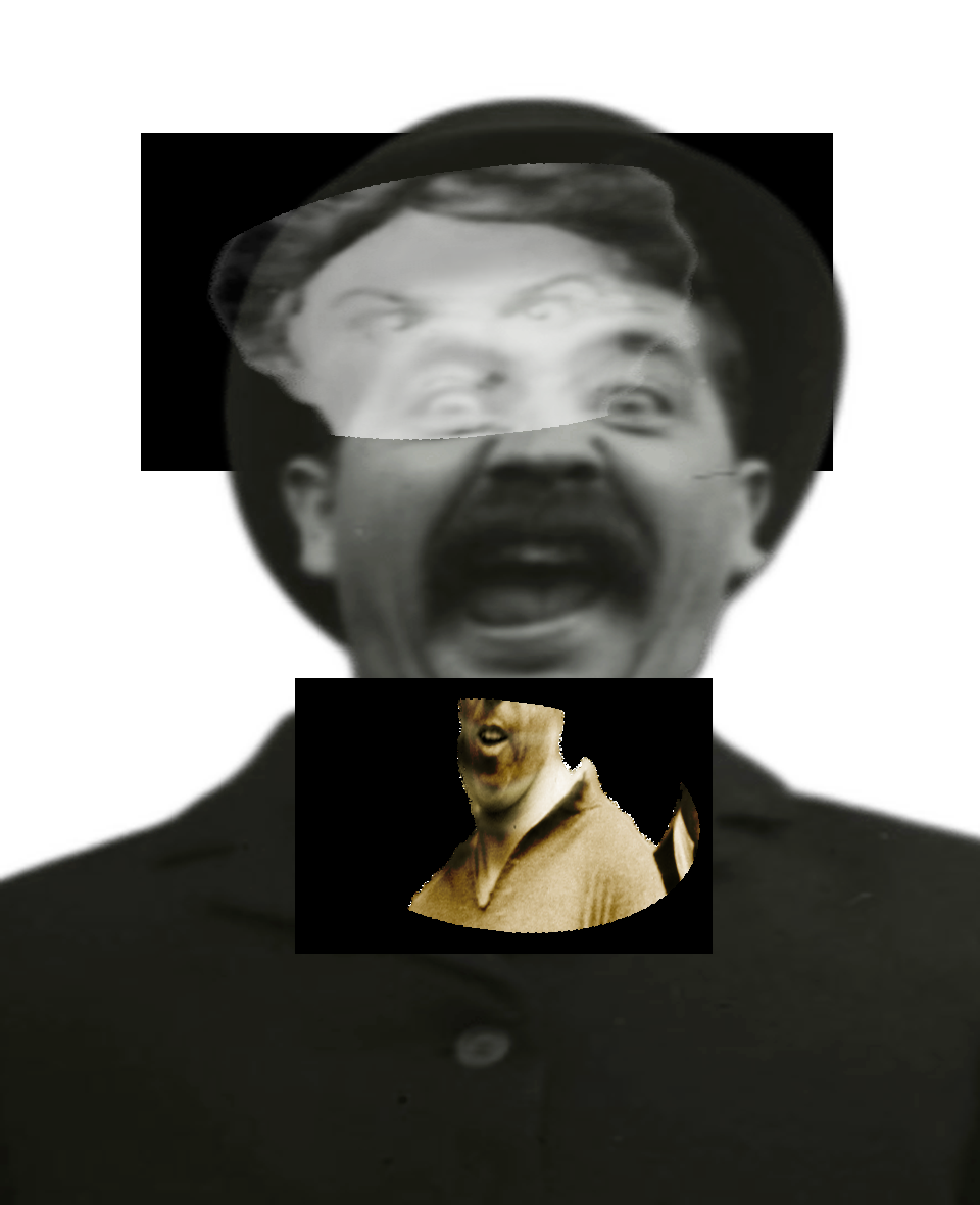Selfie of a Victorian man, who is making a funny face