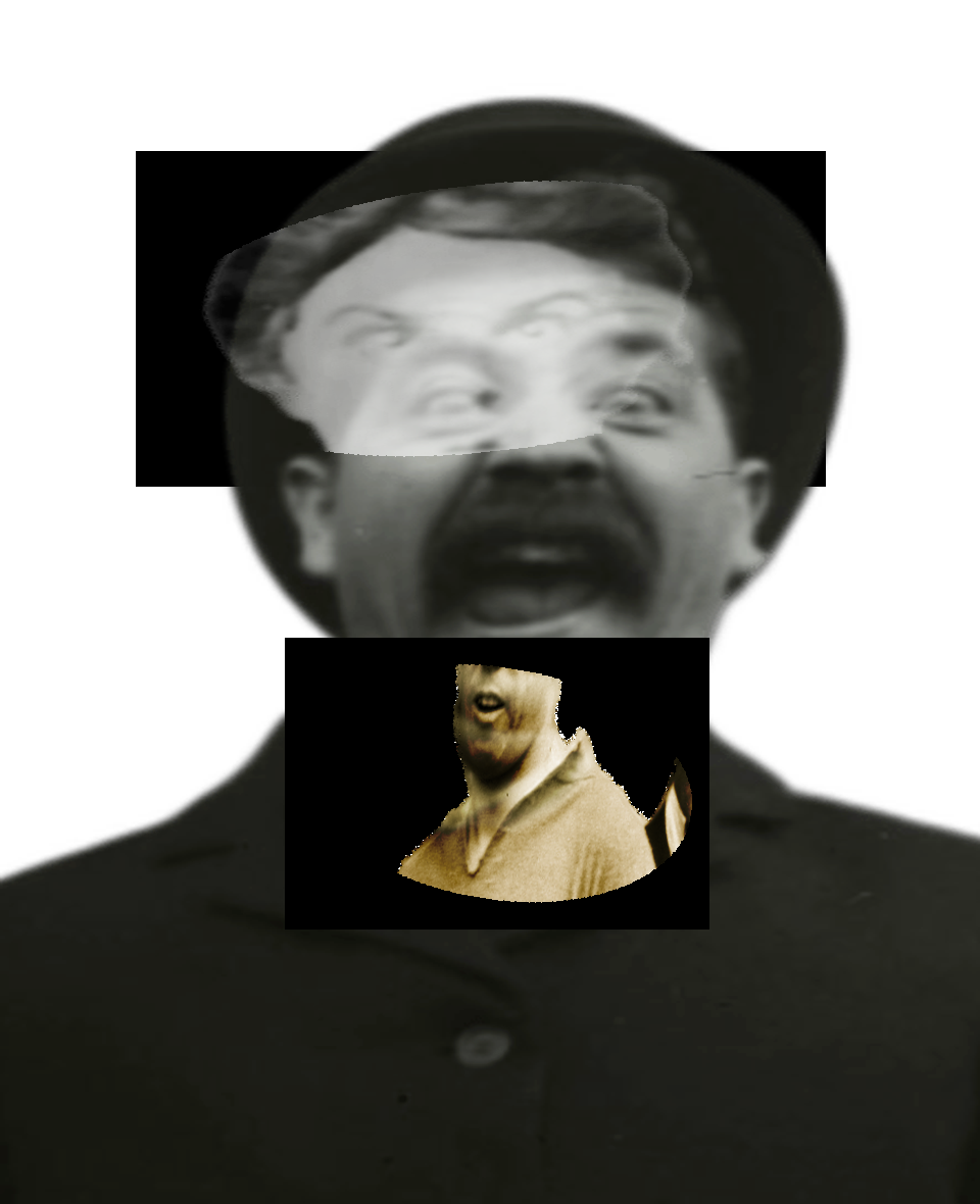 Selfie of a Victorian man, who is making a funny face