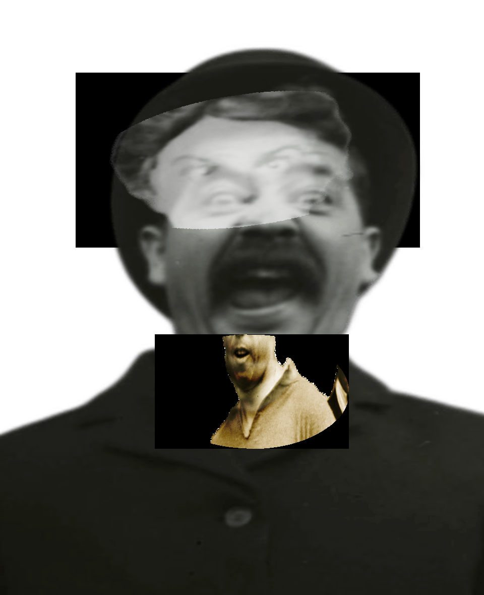 Selfie of a Victorian man, who is making a funny face