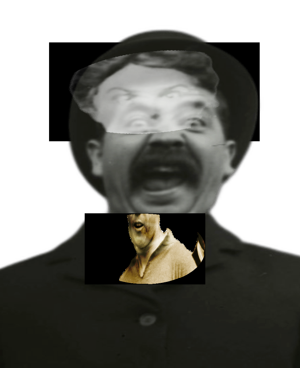 Selfie of a Victorian man, who is making a funny face