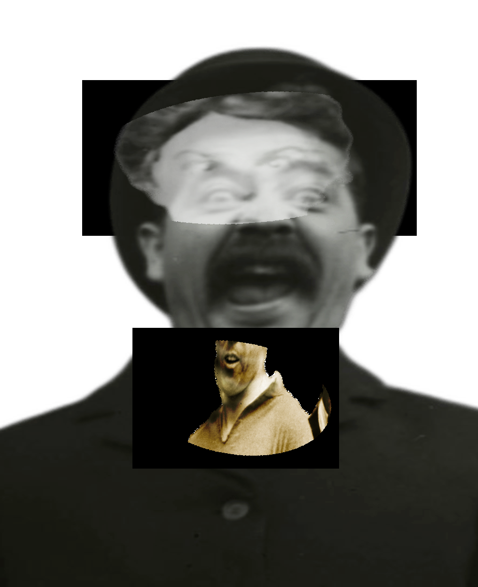 Selfie of a Victorian man, who is making a funny face