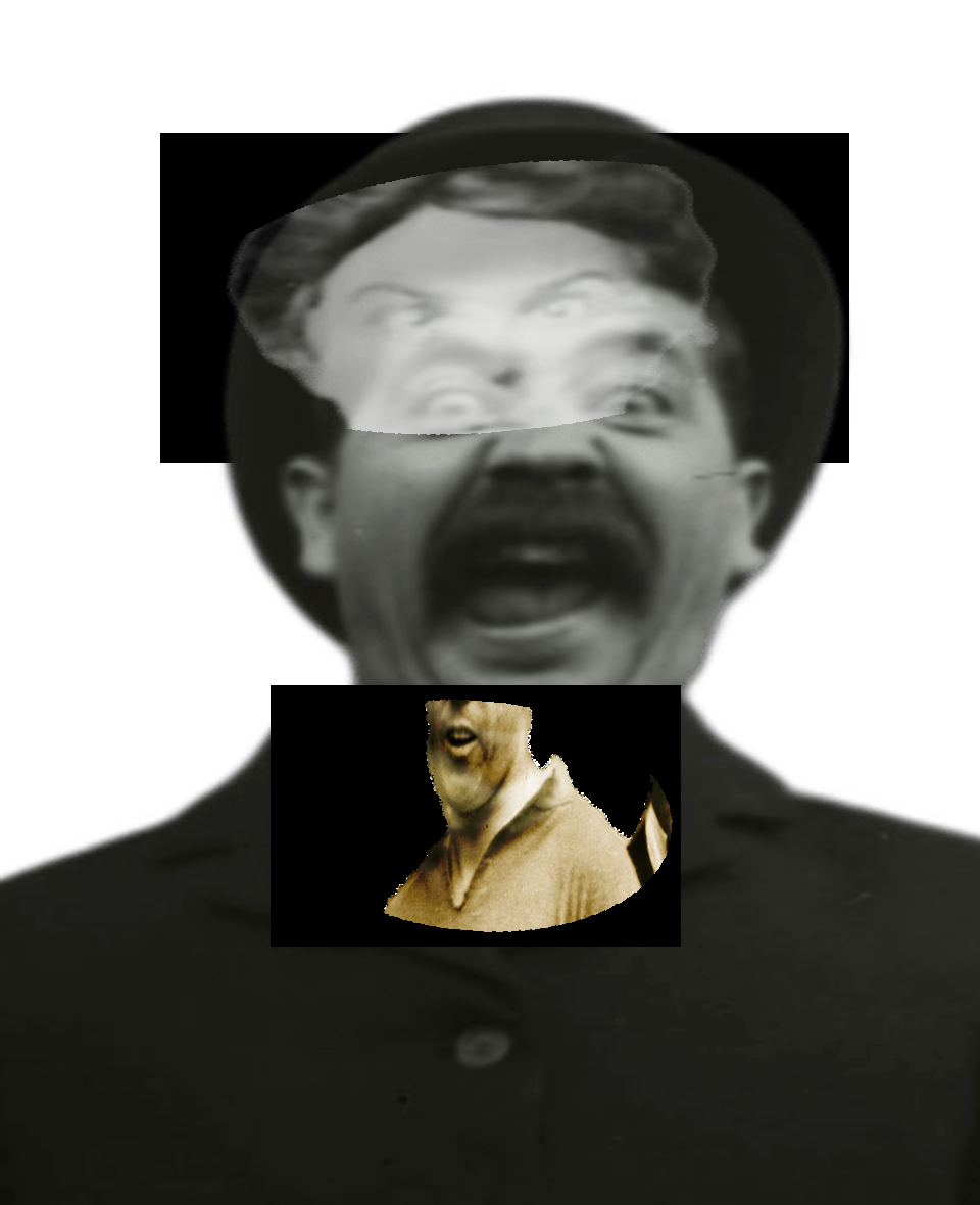 Selfie of a Victorian man, who is making a funny face