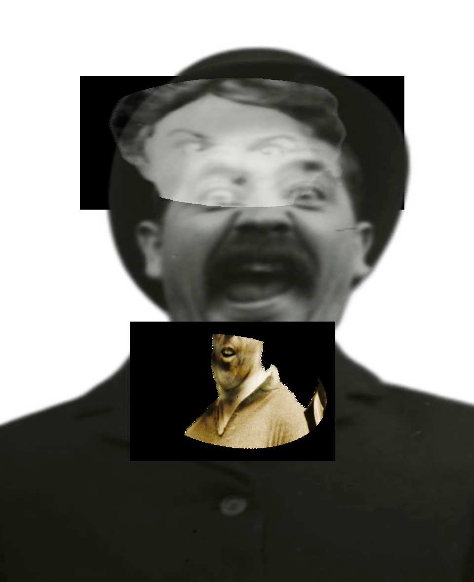 Selfie of a Victorian man, who is making a funny face